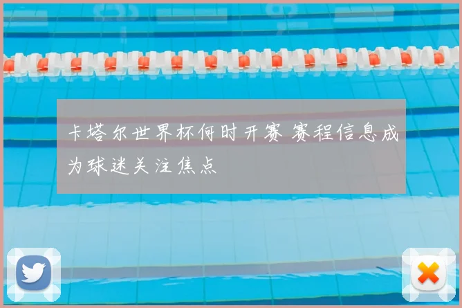 卡塔尔世界杯何时开赛 赛程信息成为球迷关注焦点